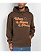 Weather Report Raining Dark Brown Hoodie - Thumbnail image 1 of 3