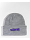 Welcome Bubble Grey & Purple Beanie - Thumbnail image 1 of 2
