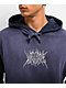 Welcome Chasm Embroidered Enzyme-Washed Dark Sapphire Hoodie - Thumbnail image 3 of 4