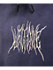 Welcome Chasm Embroidered Enzyme-Washed Dark Sapphire Hoodie - Thumbnail image 4 of 4