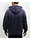 Welcome Chasm Embroidered Enzyme-Washed Dark Sapphire Hoodie - Thumbnail image 2 of 4