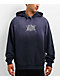 Welcome Chasm Embroidered Enzyme-Washed Dark Sapphire Hoodie - Thumbnail image 1 of 4