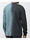 Welcome Chimera Black & Atlantic Dip Dye Long Sleeve T-Shirt - Thumbnail image 2 of 3