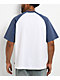Welcome Dugout White & Navy Boxy Raglan T-Shirt - Thumbnail image 2 of 4