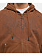 Welcome Grapple Brown Wash Crop Zip Hoodie - Thumbnail image 3 of 5