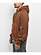 Welcome Grapple Brown Wash Crop Zip Hoodie - Thumbnail image 4 of 5