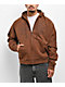Welcome Grapple Brown Wash Crop Zip Hoodie - Thumbnail image 1 of 5