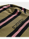 Welcome Medius Olive Striped Long Sleeve T-Shirt