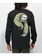 Welcome Sloth Black Long Sleeve T-Shirt - Thumbnail image 1 of 3