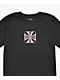 West Coast Choppers Kids Red Outline Cross Black T-Shirt - Thumbnail image 4 of 5