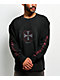 West Coast Choppers Rebel Wings Black Wash Thermal Long Sleeve T-Shirt - Thumbnail image 1 of 5