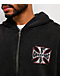 West Coast Choppers Red Outline Black Wash Zip Hoodie - Thumbnail image 3 of 7