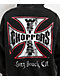 West Coast Choppers Red Outline Black Wash Zip Hoodie - Thumbnail image 4 of 7