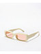 White & Brown Rectangle Sunglasses  - Thumbnail image 1 of 2