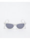 White & Smoke Lens Cateye Sunglasses - Thumbnail image 2 of 2