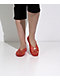 Wild Diva Suhana Red Ballet Flat Jelly Shoes - Thumbnail image 3 of 6