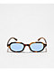 Willow Tortoiseshell & Blue Square Sunglasses - Thumbnail image 2 of 2