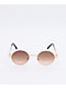 Wiz Gold & Brown Round Sunglasses - Thumbnail image 2 of 2