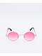 Wiz Gold & Red Round Sunglasses