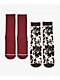 Wrangler Retro Cow Print 2 Pack Brown Crew Socks - Thumbnail image 1 of 2