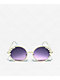 XL Pearl Gold & Purple Round Sunglasses  - Thumbnail image 2 of 2