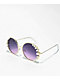 XL Pearl Gold & Purple Round Sunglasses  - Thumbnail image 1 of 2