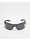 Y2K Black & Gold Oversized Sunglasses - Thumbnail image 2 of 3