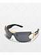 Y2K Black & Gold Oversized Sunglasses - Thumbnail image 1 of 3
