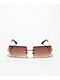 Y2K Brown Rimless Sunglasses - Thumbnail image 2 of 2