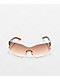 Y2K Oversized Diamond Brown Sunglasses - Thumbnail image 2 of 3