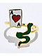 Yellow Owl Workshop Ace Of Hearts & Snake Gold Ring - Thumbnail image 1 of 2