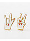 Yellow Owl Workshop Peace & Love Stud Earrings - Thumbnail image 1 of 3
