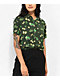 Your Highness Caterpillar Green Crop Button Up Shirt - Thumbnail image 1 of 4