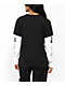 Your Highness Distal Black 2Fer Long Sleeve T-Shirt - Thumbnail image 2 of 5