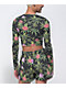 Your Highness Green Dream Black Long Sleeve Crop Top - Thumbnail image 2 of 3