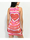 Your Highness Groovy Baby Red Tie Dye Mini Dress