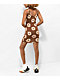 Your Highness Hazy Daisy Brown Tank Dress - Thumbnail image 2 of 6