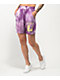 Your Highness Nowhere To Go Purple Tie Dye Shorts - Thumbnail image 1 of 4