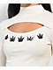 Your Highness Plant Network Off White Long Sleeve Crop Top