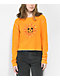 Your Highness Radiant Orange Crop Long Sleeve Waffle T-Shirt