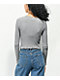 Your Highness Scheming Waffles Grey Crop Long Sleeve T-Shirt - Thumbnail image 4 of 5