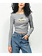 Your Highness Scheming Waffles Grey Crop Long Sleeve T-Shirt - Thumbnail image 1 of 5