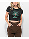 Your Highness Widow Black Lace Up Crop T-Shirt - Thumbnail image 1 of 3