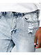 Ziggy Premium Pipes Trashed Blue Denim Skinny Jeans