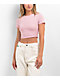 Zine Angie Pink Stripe Crop T-Shirt - Thumbnail image 1 of 3