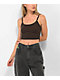 Zine Baby Rib Brown Crop Tank Top - Thumbnail image 1 of 3
