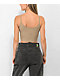 Zine Baby Rib Khaki Crop Tank Top - Thumbnail image 2 of 3