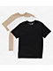 Zine Black, White & Tan 3-Pack T-Shirt - Thumbnail image 1 of 6