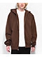 Zine Brown Zip Hoodie - Thumbnail image 1 of 3