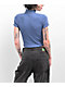 Zine Carla Blue Mock Neck Crop T-Shirt - Thumbnail image 2 of 3